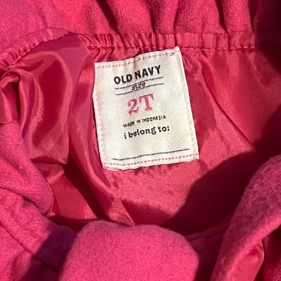 Old Navy pink pea coat. Size 2t - Picture 7 of 7